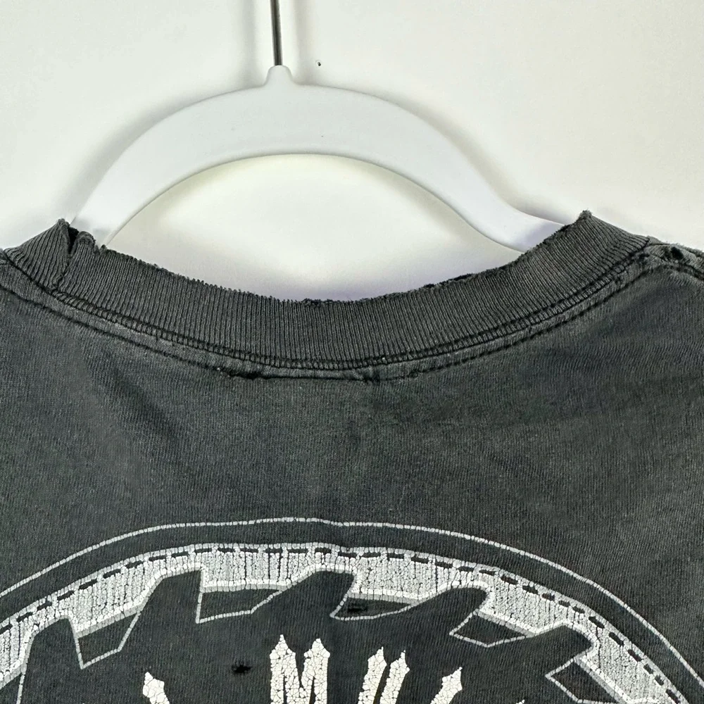 Y2K Metal Mulisha T Shirt Faded Black Large Worn Goth Emo - Picture 4 of 16